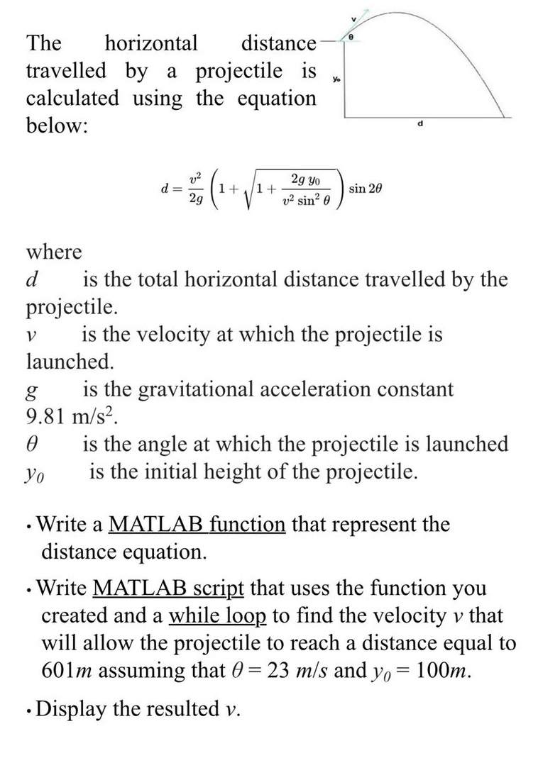 Horizontal distance deals formula