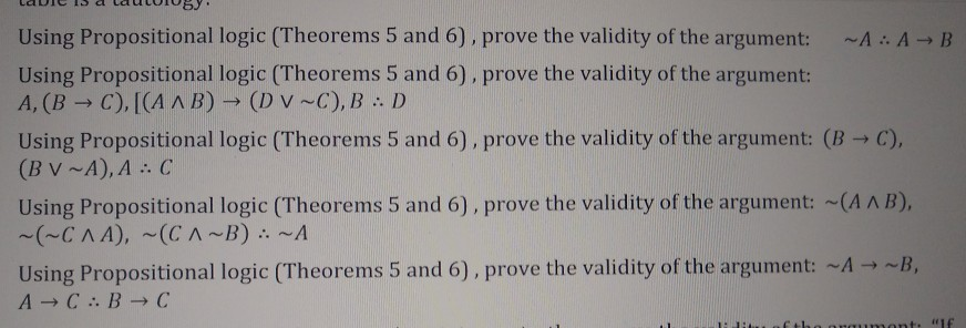 Solved LUDIL J uuli05. Using Propositional logic (Theorems 5 | Chegg.com