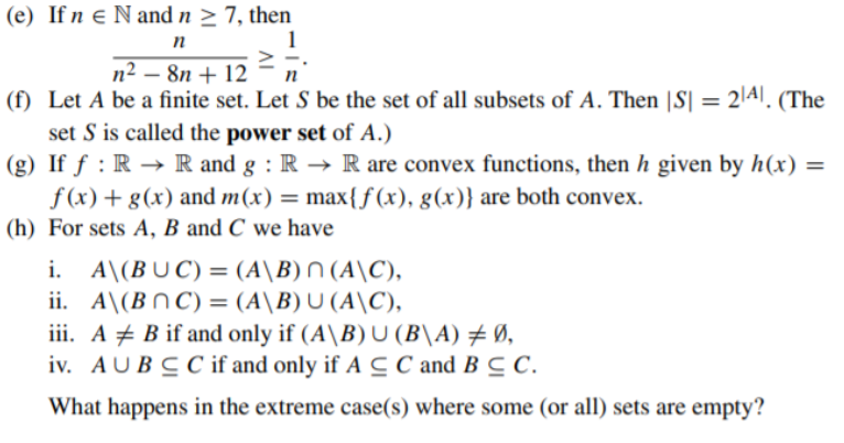 Solved E If N Nandn 2 7 Then P N2 8n12 P F Let A B Chegg Com