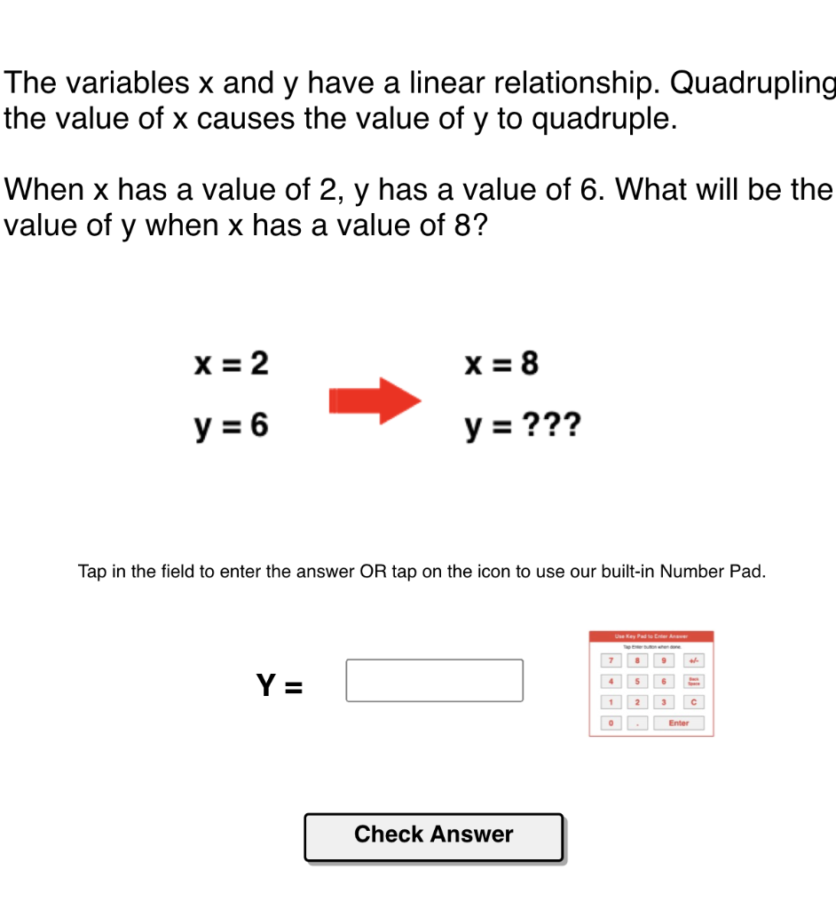 Solved The variables x and y have a linear relationship. | Chegg.com