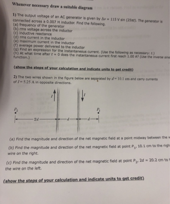 Solved Whenever necessary draw a suitable diagram 1) The