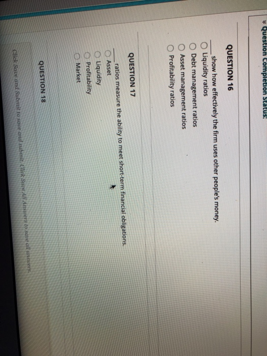 Solved Question Completion Status QUESTION 16 show how | Chegg.com