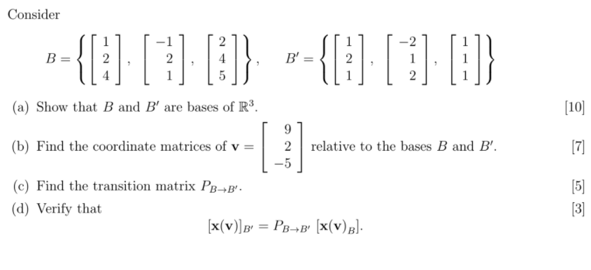 Solved Consider --{]] [110]} --{{! [1] [2] (a) Show That B | Chegg.com