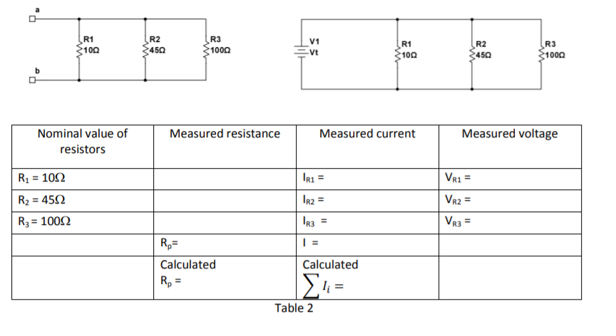 Equivalent Parallel Rseistance Solved 2. Equivalent Parallel Resistance: Figure 2b shows a | Chegg.com