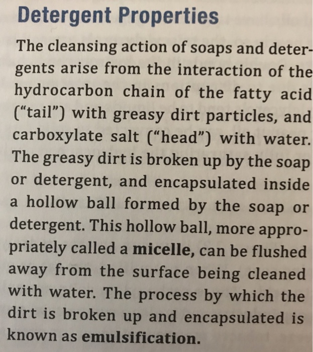 Solved The lab manual describes two reasons why soaps or