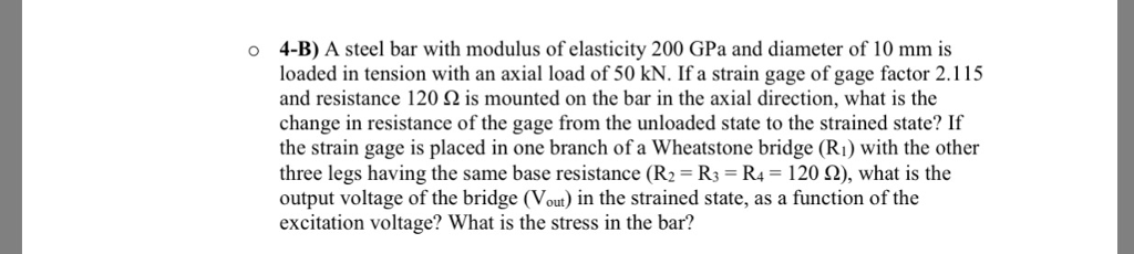 Solved o 4-B) A steel bar with modulus of elasticity 200 GPa | Chegg.com