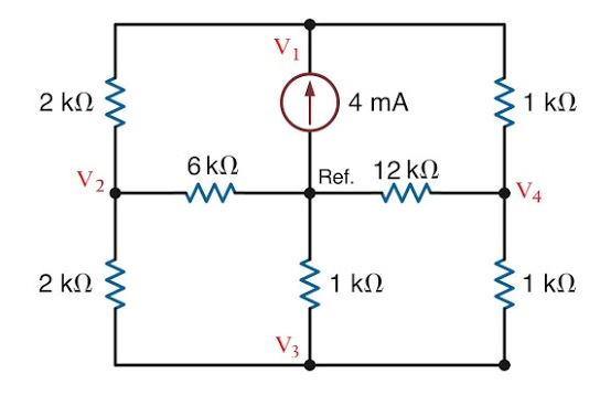 Solved Determine the values of the voltages V1, V2, V3, and | Chegg.com