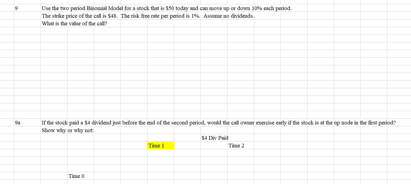 Solved 9 Use the two period Binomial Model for a stock that | Chegg.com