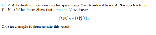 Solved Let V,W be finite-dimensional vector spaces over F | Chegg.com