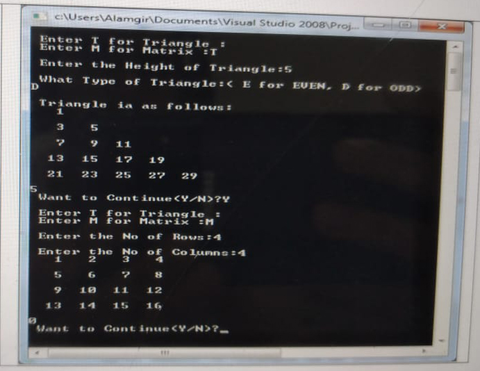 Solved Write a program in C++ that display a Triangle with | Chegg.com
