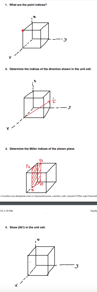 Solved 1. What are the point indices?2. Determine the | Chegg.com