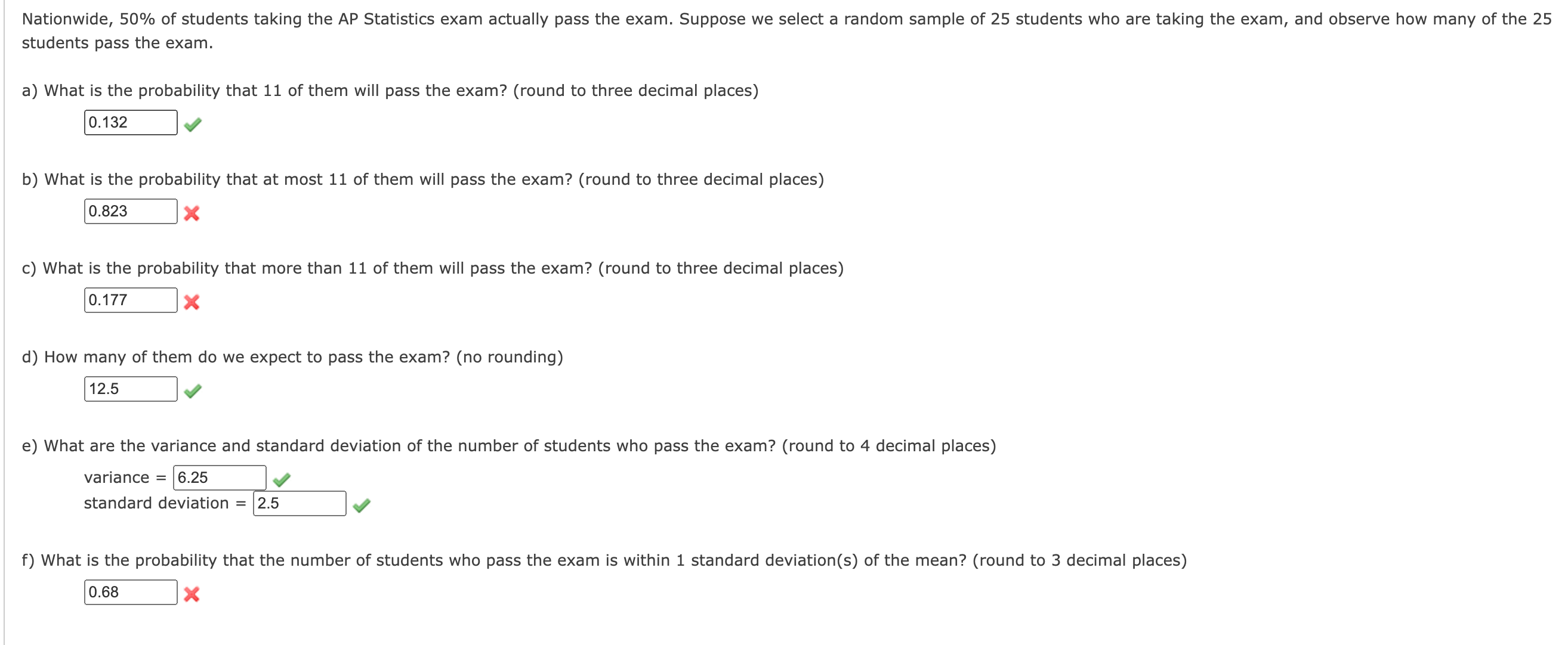 Solved students pass the exam. a) What is the probability | Chegg.com