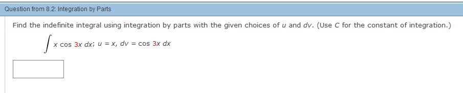 Solved Question from 8.1: Basic Integration Rules Find the | Chegg.com