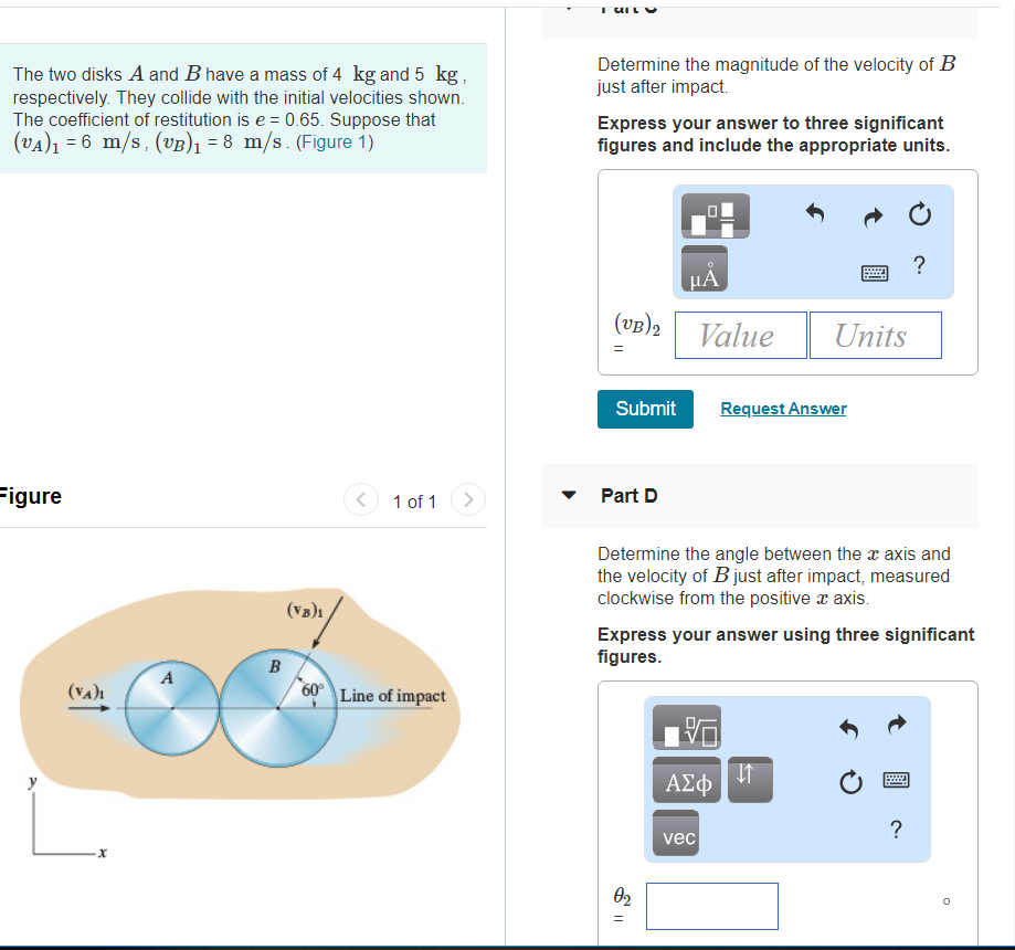 Solved The Two Disks A And B Have A Mass Of 4 Kg And 5 Kg | Chegg.com