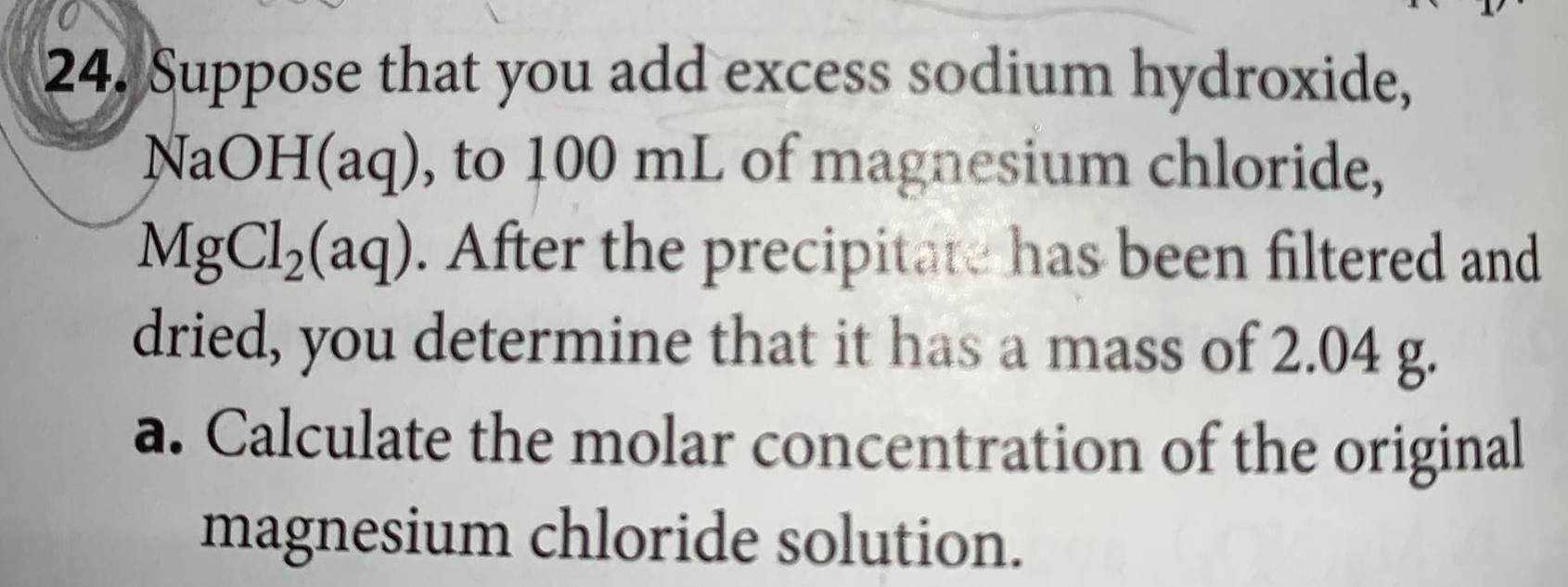Solved Suppose that you add excess sodium | Chegg.com