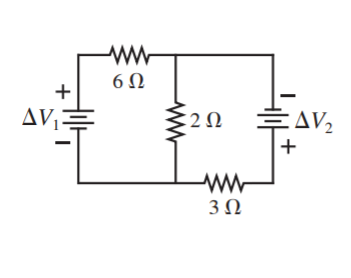 Solved Suppose that ΔV1=2 V and ΔV2=6 V in How much power is | Chegg.com