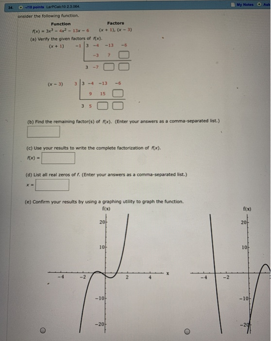 Solved Ask My Notes O-10 points LarPCalc1023.064 34. onsider | Chegg.com