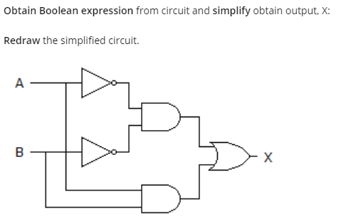 Solved Obtain Boolean expression from circuit and simplify | Chegg.com