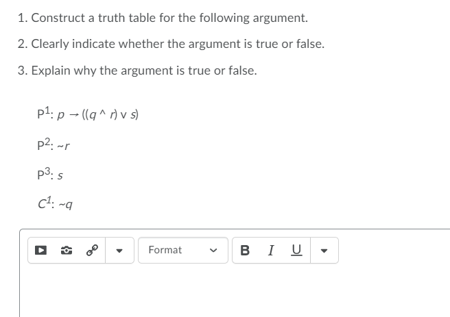 Solved 1. Construct A Truth Table For The Following | Chegg.com