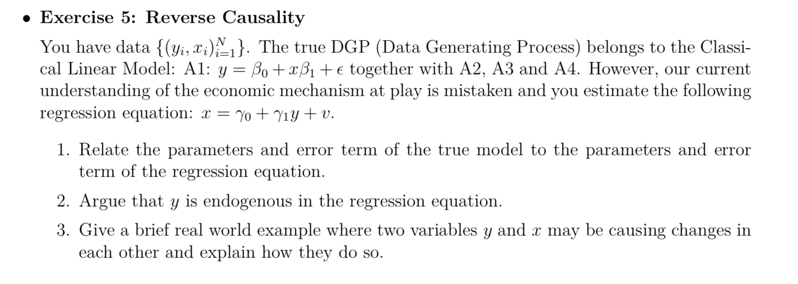 regression causality regression causality