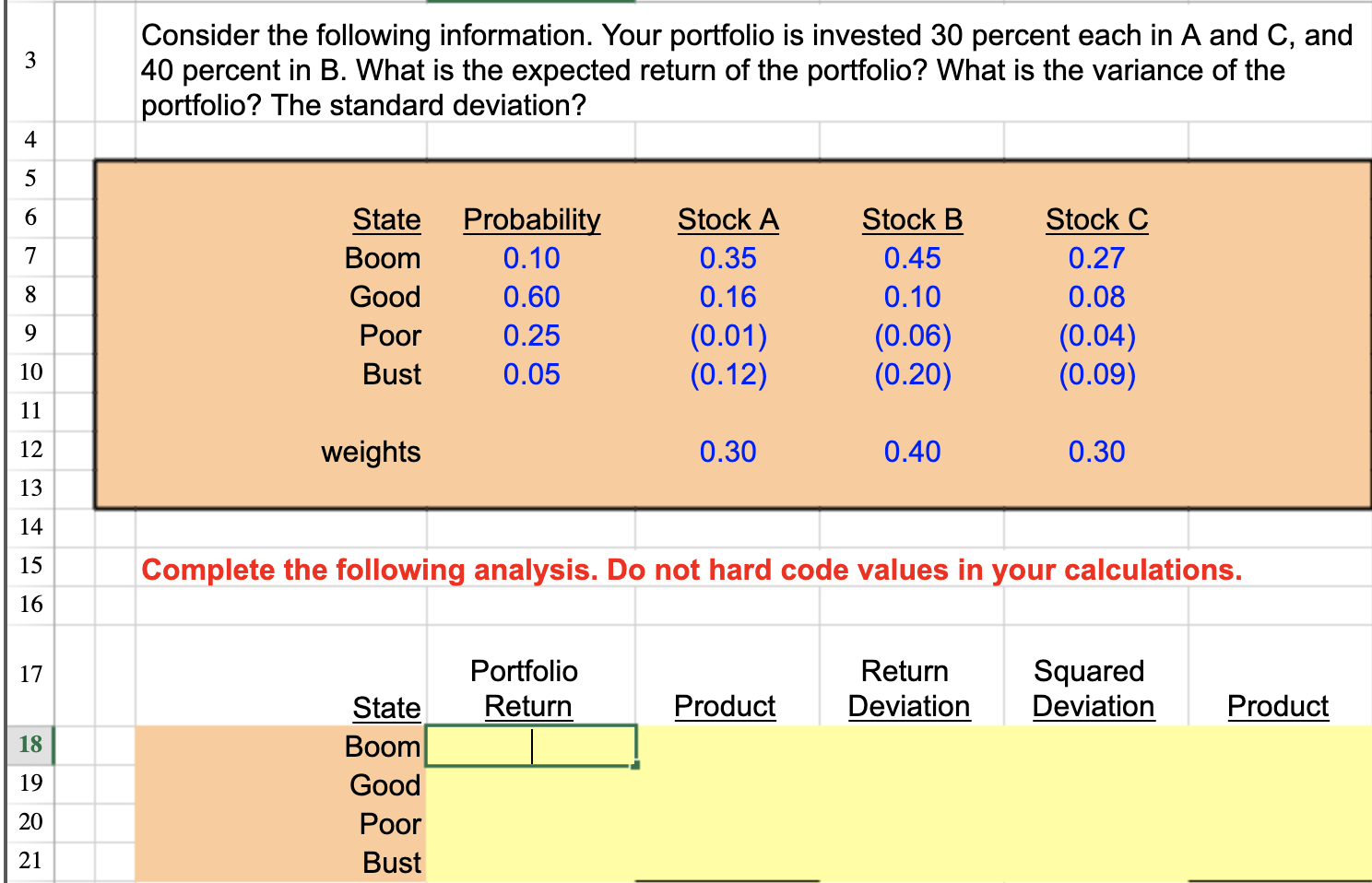 Solved 3 Consider The Following Information. Your Portfolio | Chegg.com