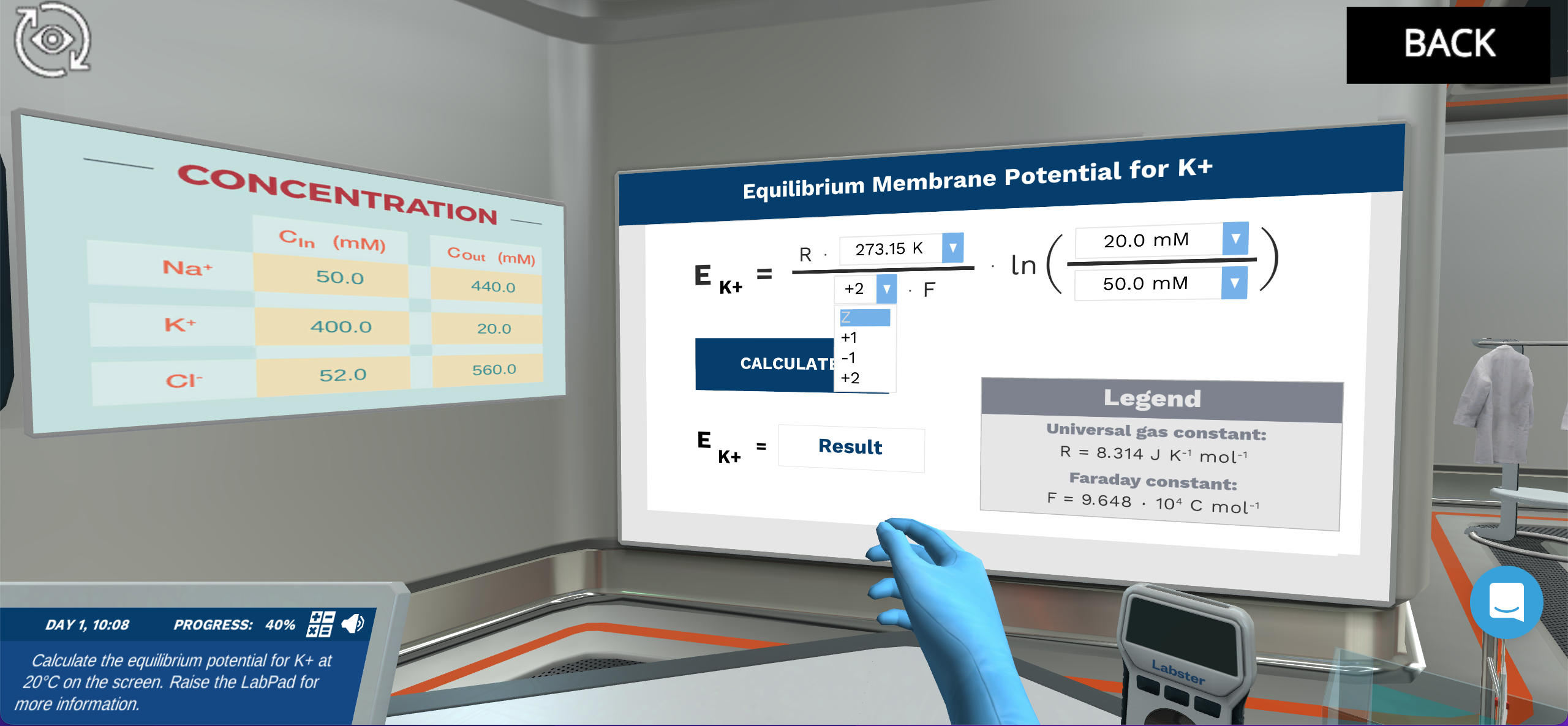 Solved Calculate the equilibrium potential for K+ at 20°C on | Chegg.com