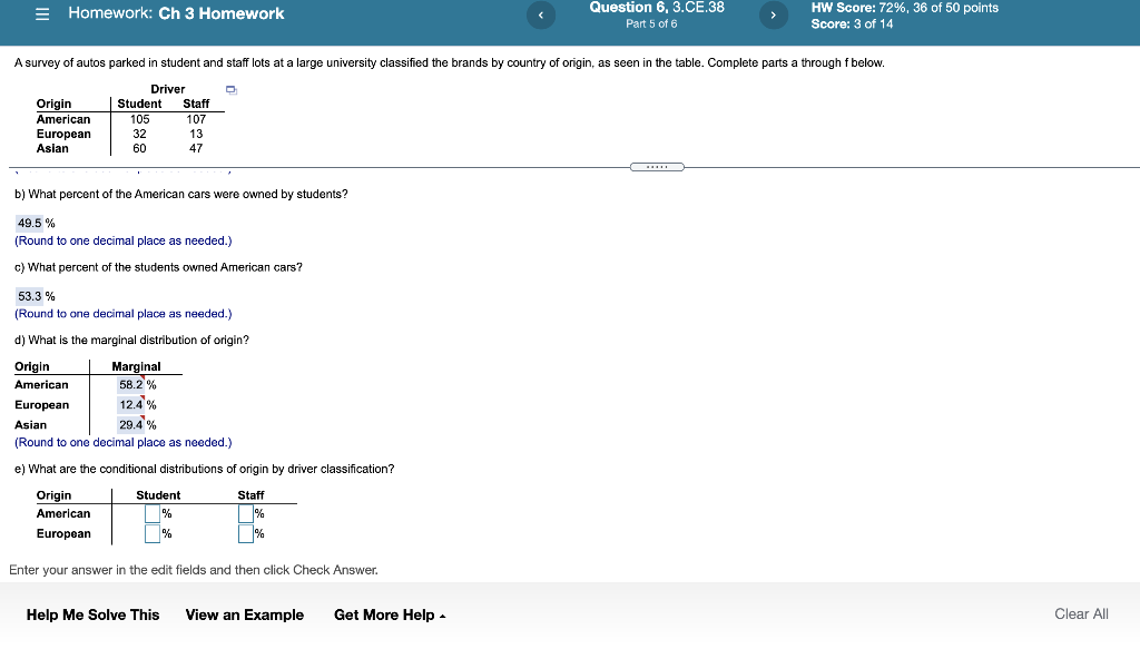 Solved = Homework: Ch 3 Homework Question 6, 3.CE.38 Part 5 | Chegg.com