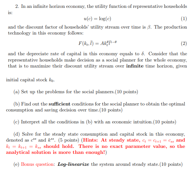 Solved Advanced Macroeconomics Expert Please Do This A,b,c,d | Chegg.com