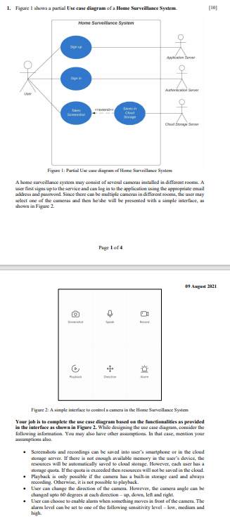 Solved 10 1 Figure I Shows A Partial Use Case Diagram Of