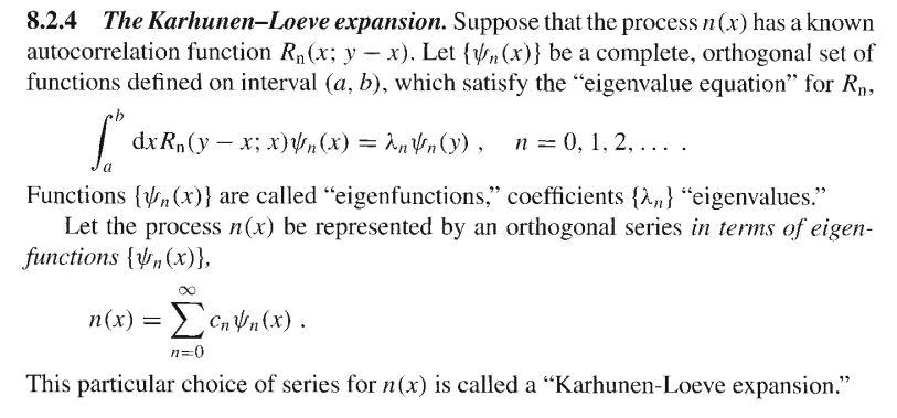 Solved 8.2.4 The Karhunen-Loeve expansion. Suppose that the | Chegg.com