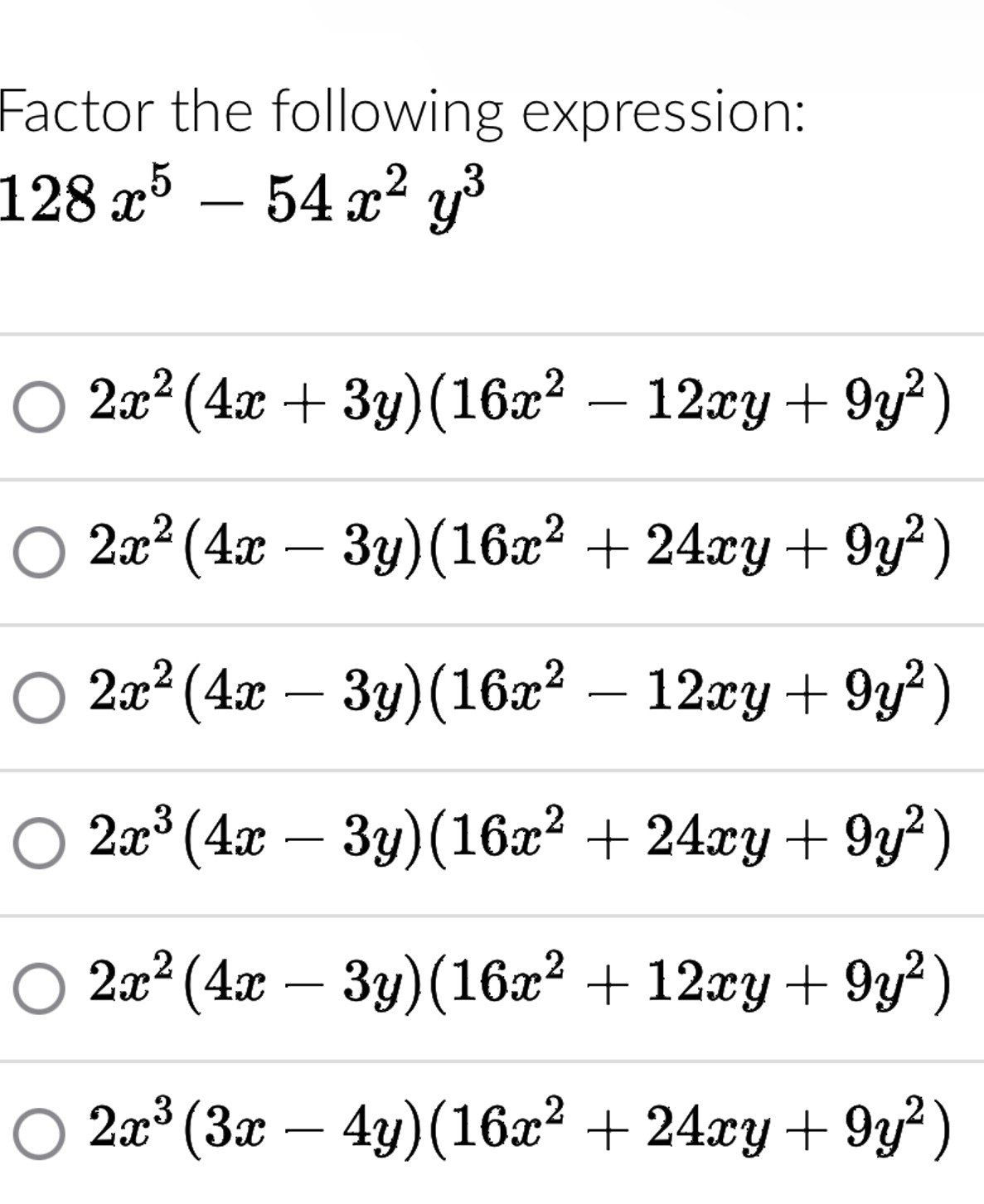 y 2x 4 8x 3 4x 2 8x 6 factor