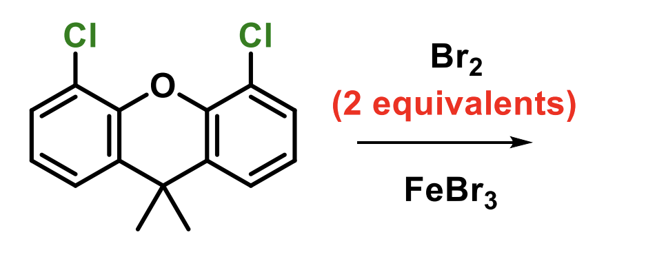 Solved Br2 (2 equivalents) FeBr3 2. H3O+ 1. (liq.) 2. | Chegg.com