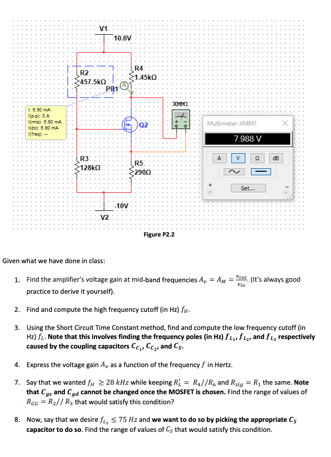 Solved Problem 2 Consider the CS amplifier shown on Figure | Chegg.com