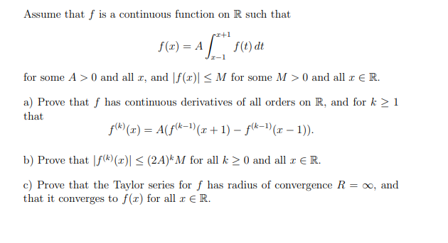 Solved Assume That F Is A Continuous Function On R Such T Chegg Com