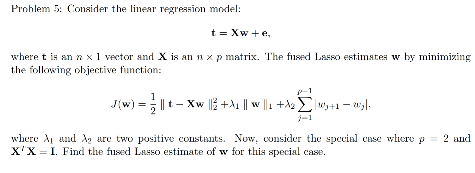 Problem 5 Consider The Linear Regression Model T Chegg Com