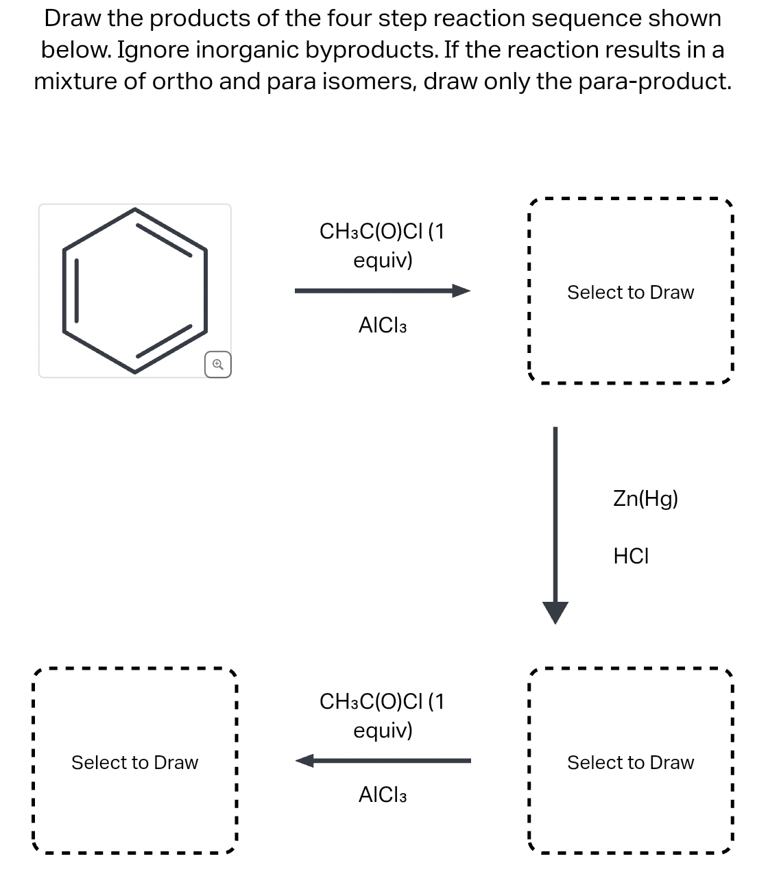 Solved Draw The Products Of The Four Step Reaction Sequence Chegg Com