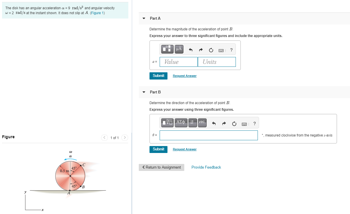Solved The disk has an angular acceleration a = 9 rad/s2 and | Chegg.com