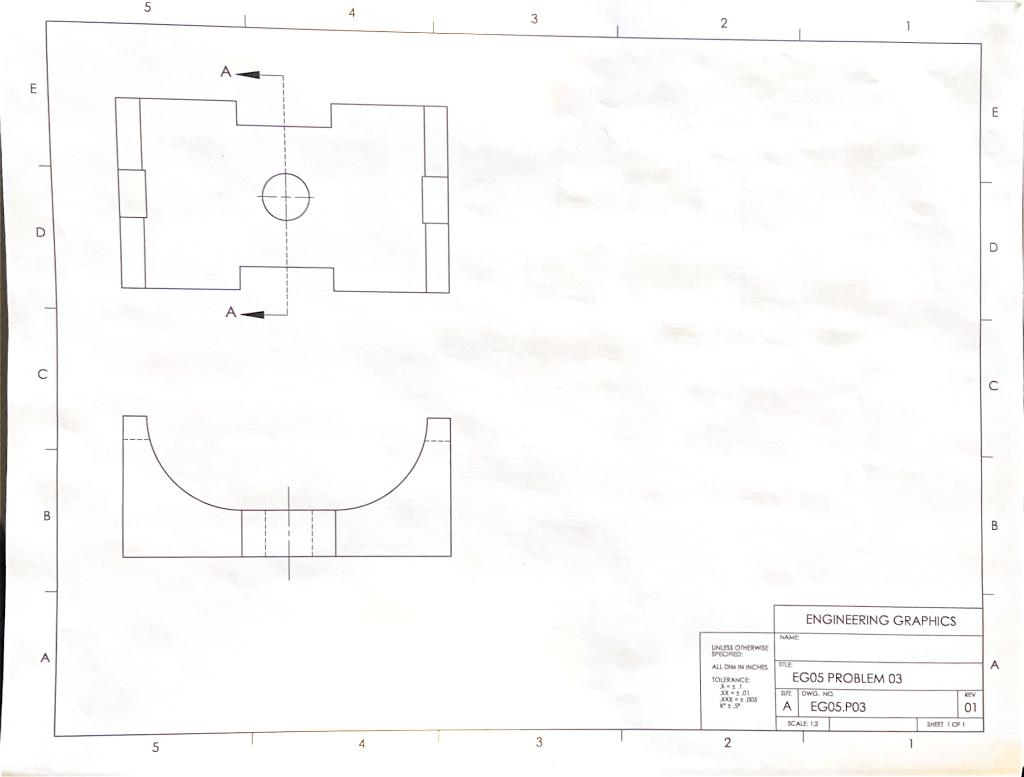 Solved Please Draw the section view of this shape. | Chegg.com