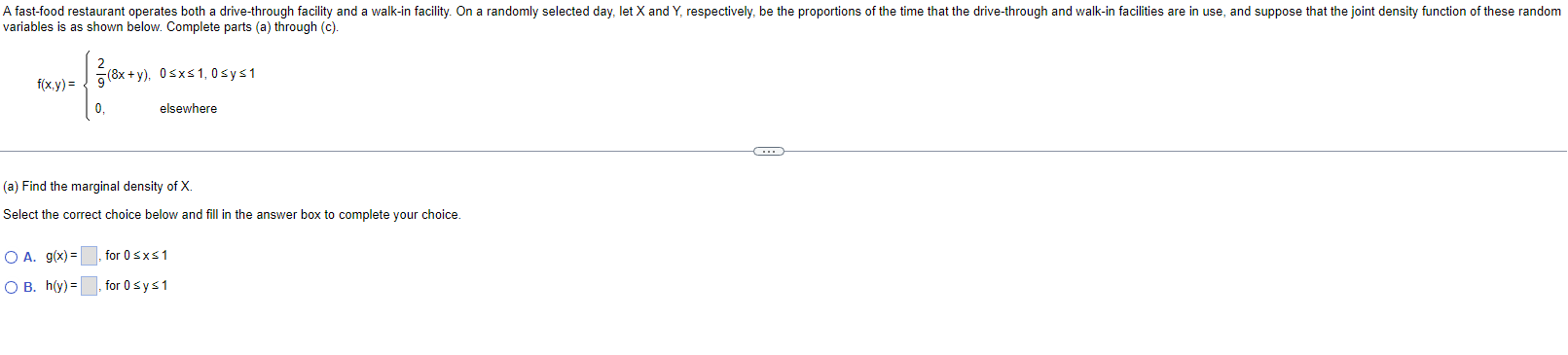 Solved variables is as shown below. Complete parts (a) | Chegg.com