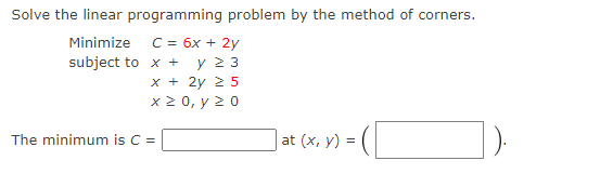 Solved 8 Solve the linear programming problem by the method | Chegg.com