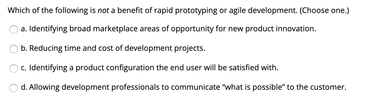 Solved Which of the following is not a benefit of rapid | Chegg.com