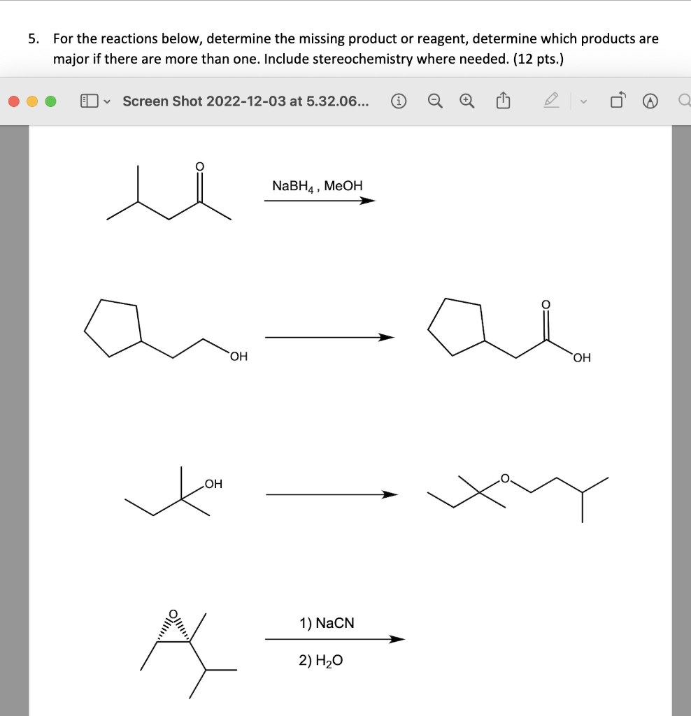 solved-5-for-the-reactions-below-determine-the-missin