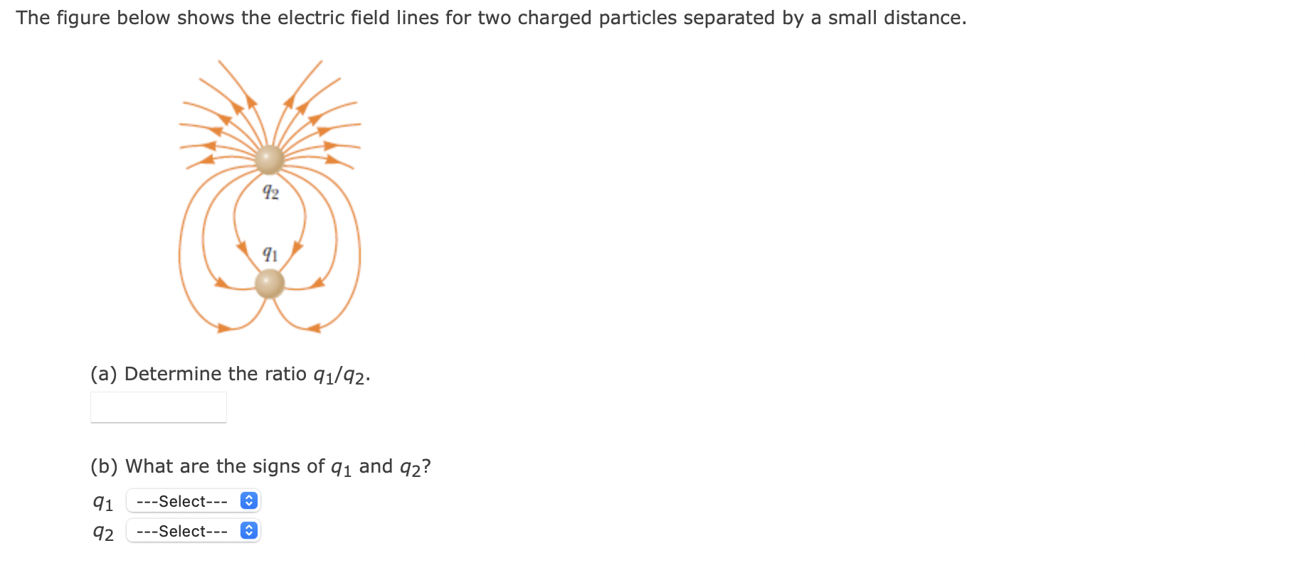 Solved The Figure Below Shows The Electric Field Lines For | Chegg.com