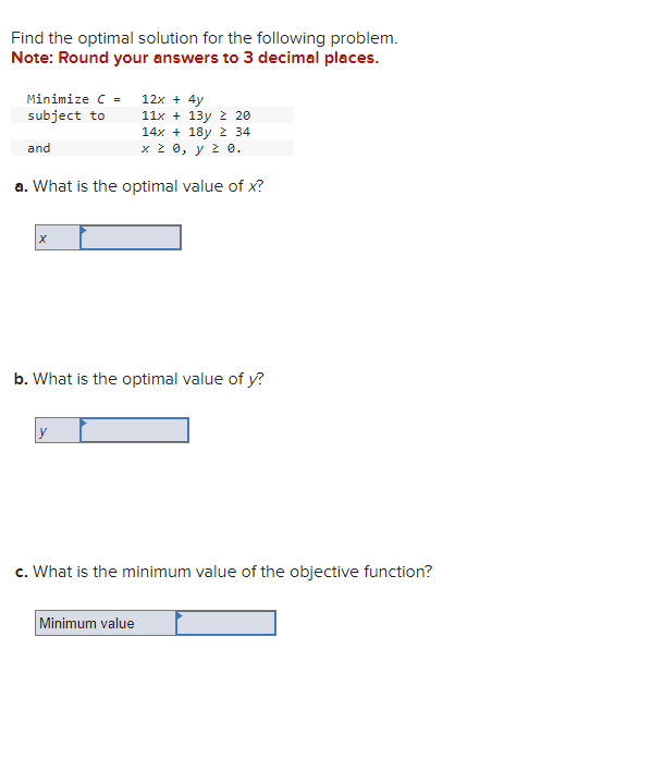 Solved Find the optimal solution for the following problem. | Chegg.com