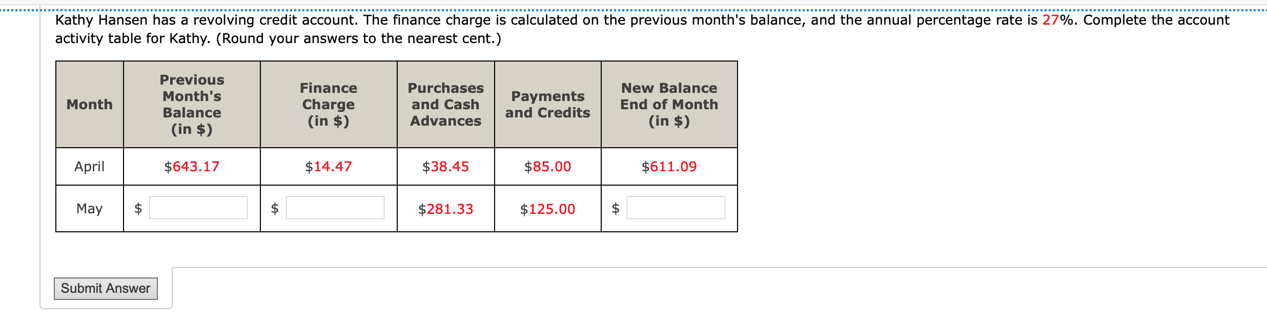 Solved Marcus has a balance of $2,100 on his credit card.