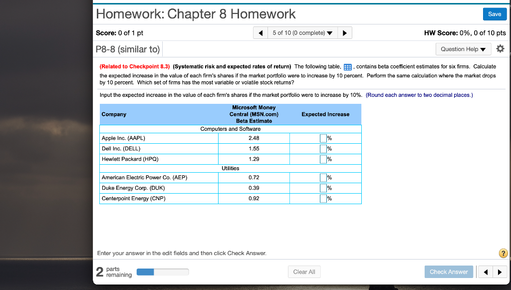 Solved Homework: Chapter 8 Homework Save Score: 0 of 1 pt 5 | Chegg.com