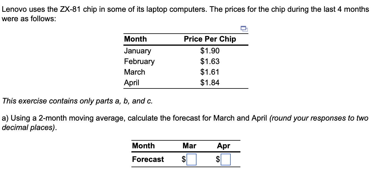 Solved Lenovo uses the ZX-81 chip in some of its laptop | Chegg.com