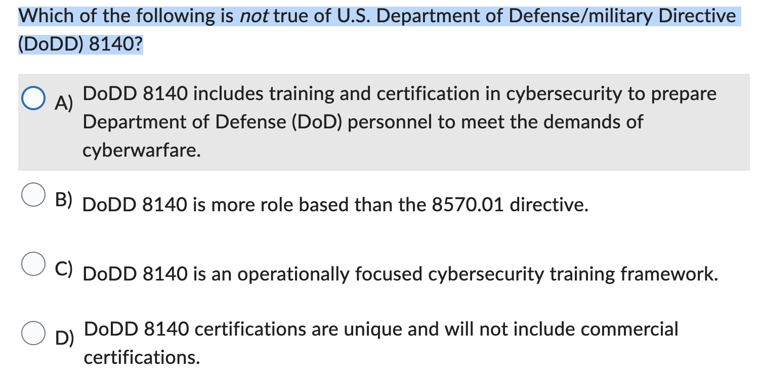 Solved Which Of The Following Is Not True Of U.S. Department | Chegg.com