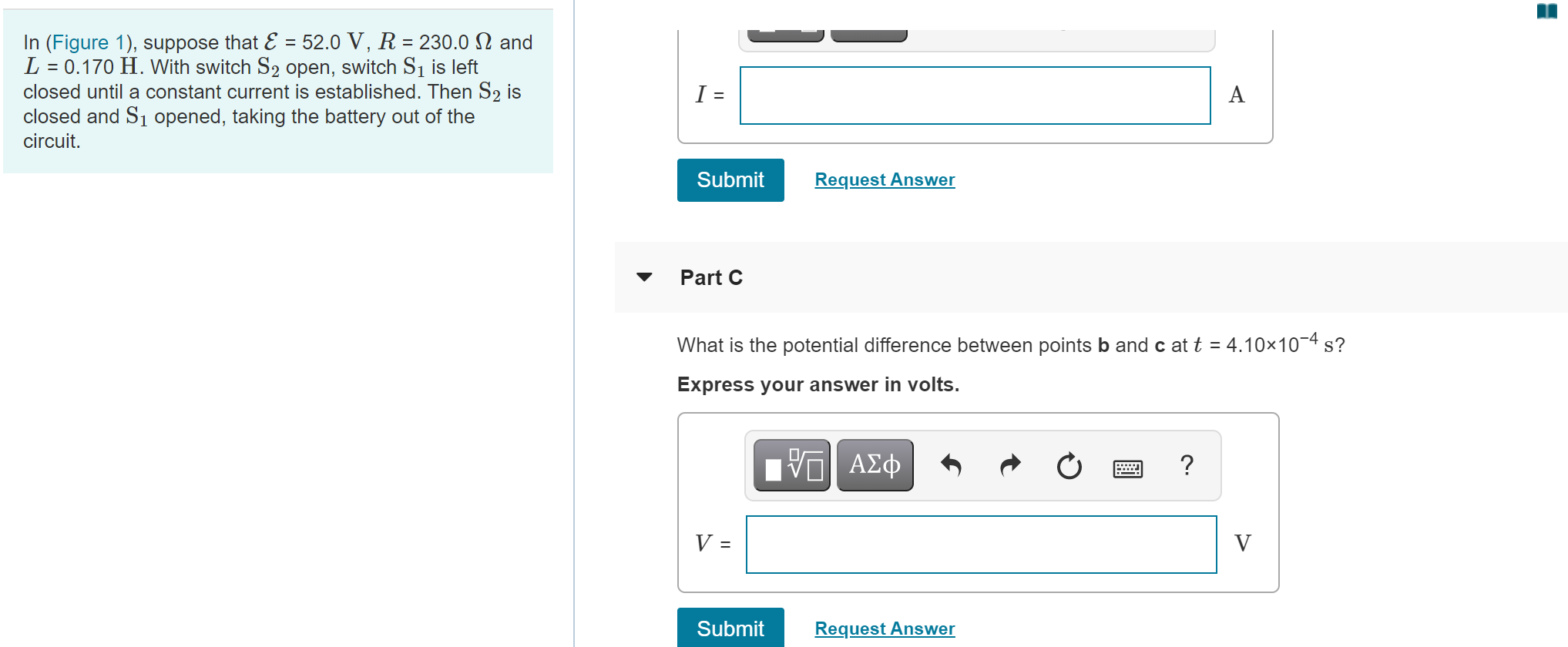 Solved Review Con In Figure 1 Suppose That E 52 0 V Chegg Com