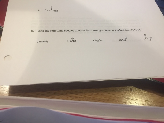 Which Of The Following Is Strongest Base Be Oh 2